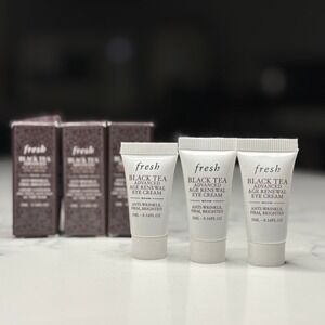 Lot of 3 Fresh Black Tea Advanced Age Renewal Eye Cream Travel Size 5ml